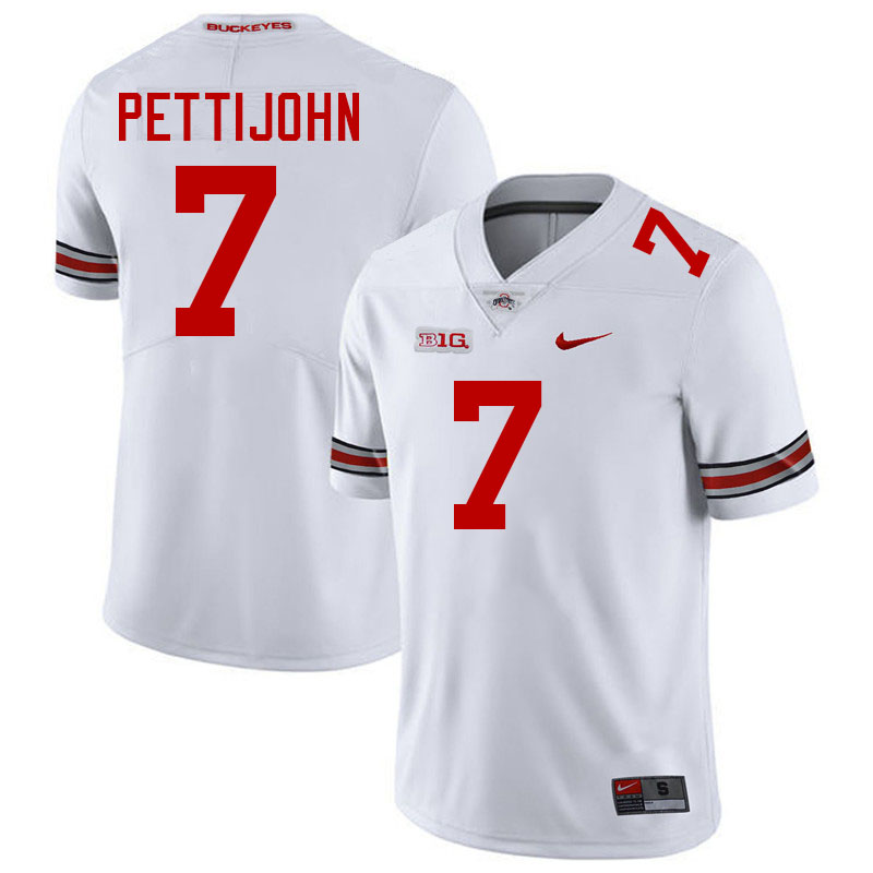 Riley Pettijohn Ohio State Buckeyes Jersey College Football Uniforms-White